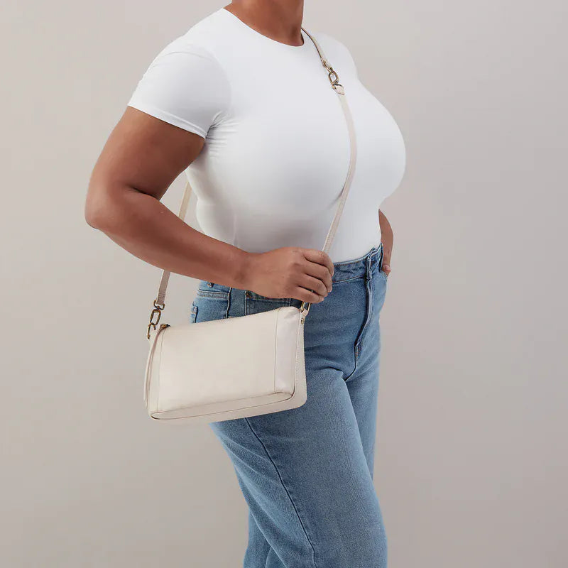 Hobo Darcy Carry-All Crossbody in Polished Leather Pale Flax - Little Miss Muffin Children & Home