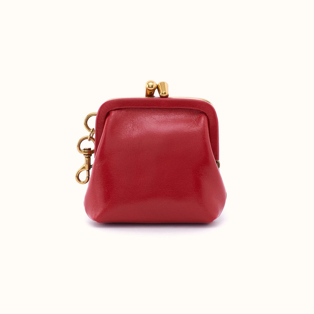 Hobo Alba Frame Clip Pouch in Polished Leather True Red - Little Miss Muffin Children & Home