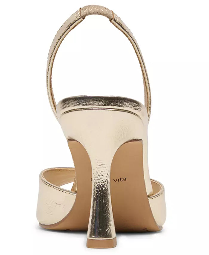 Dolce Vita Women's Raily Slingback Round Toe Sandals Platinum Crinkle Patent - Little Miss Muffin Children & Home