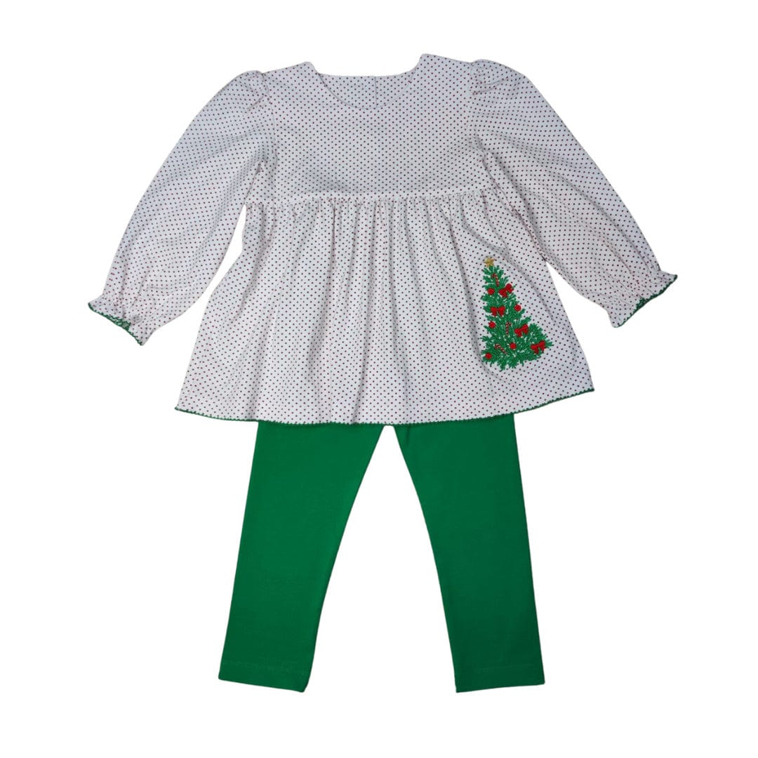 Whimsy Bay Kids Sweet Christmas Tree Pant Set - Little Miss Muffin Children & Home