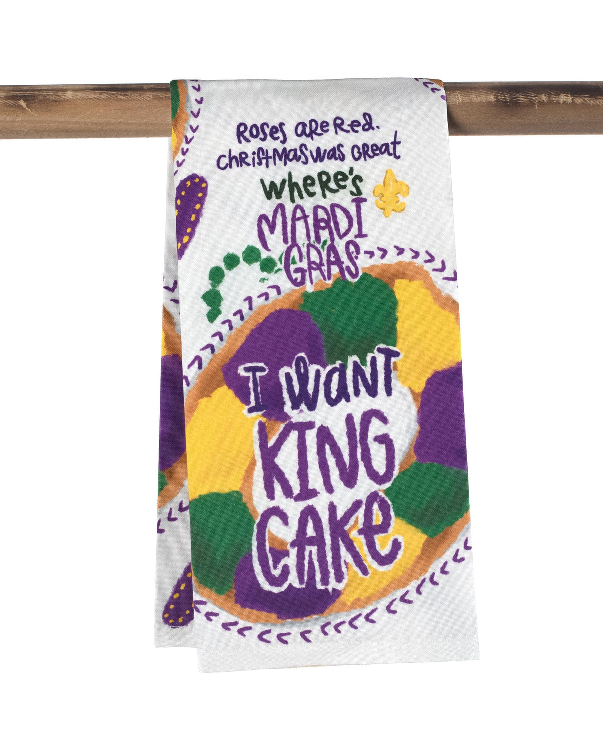 The Parish Line The Parish Line I Want King Cake Kitchen Towel - Little Miss Muffin Children & Home