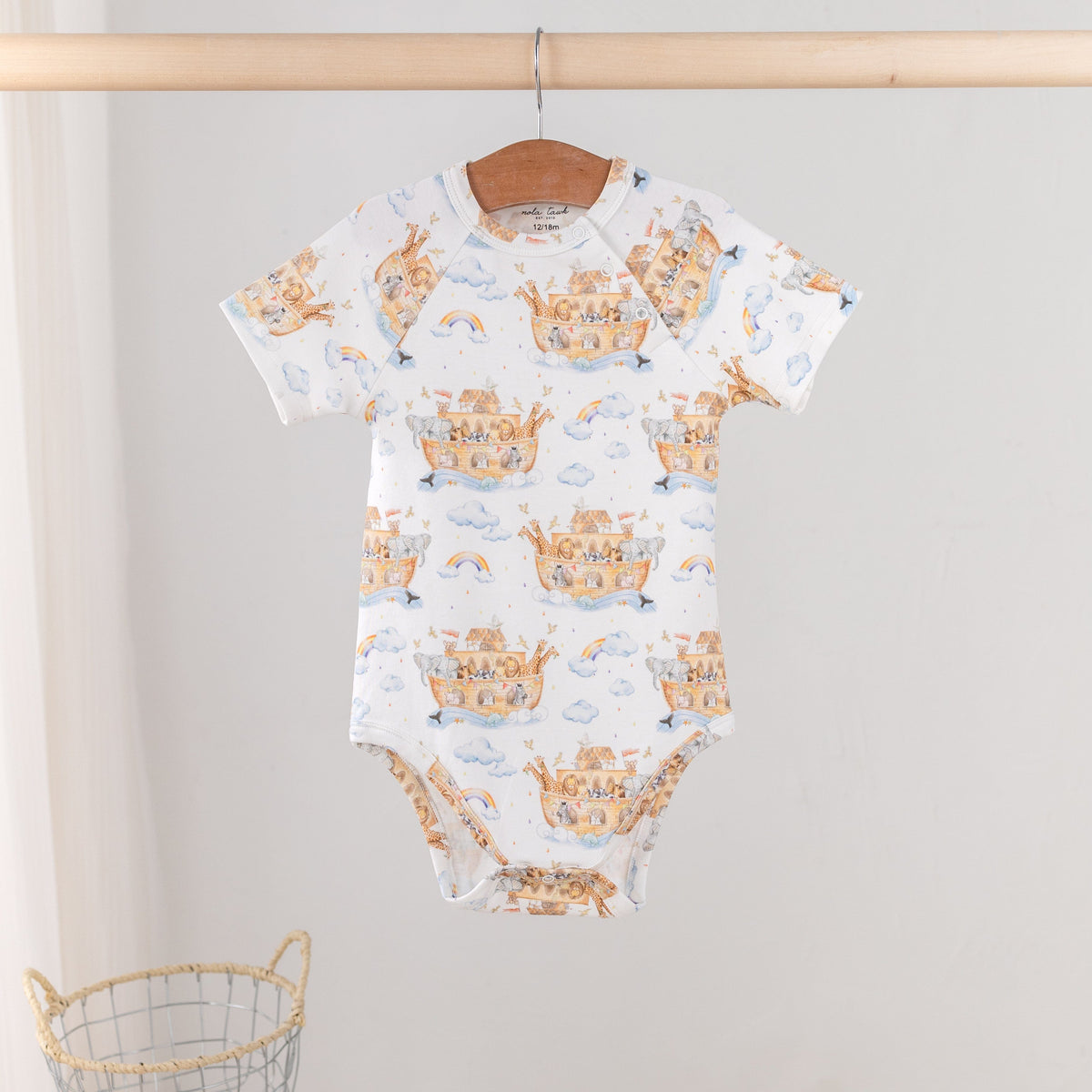 Nola Tawk All Aboard Noah's Ark Organic Cotton Onesie - Little Miss Muffin Children & Home