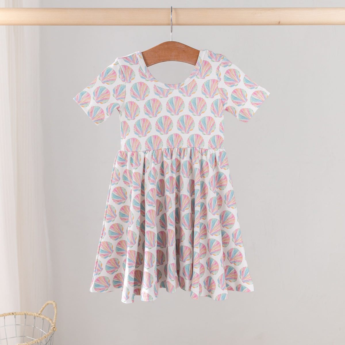Nola Tawk Shell Yeah! Organic Cotton Twirl Dress - Little Miss Muffin Children & Home