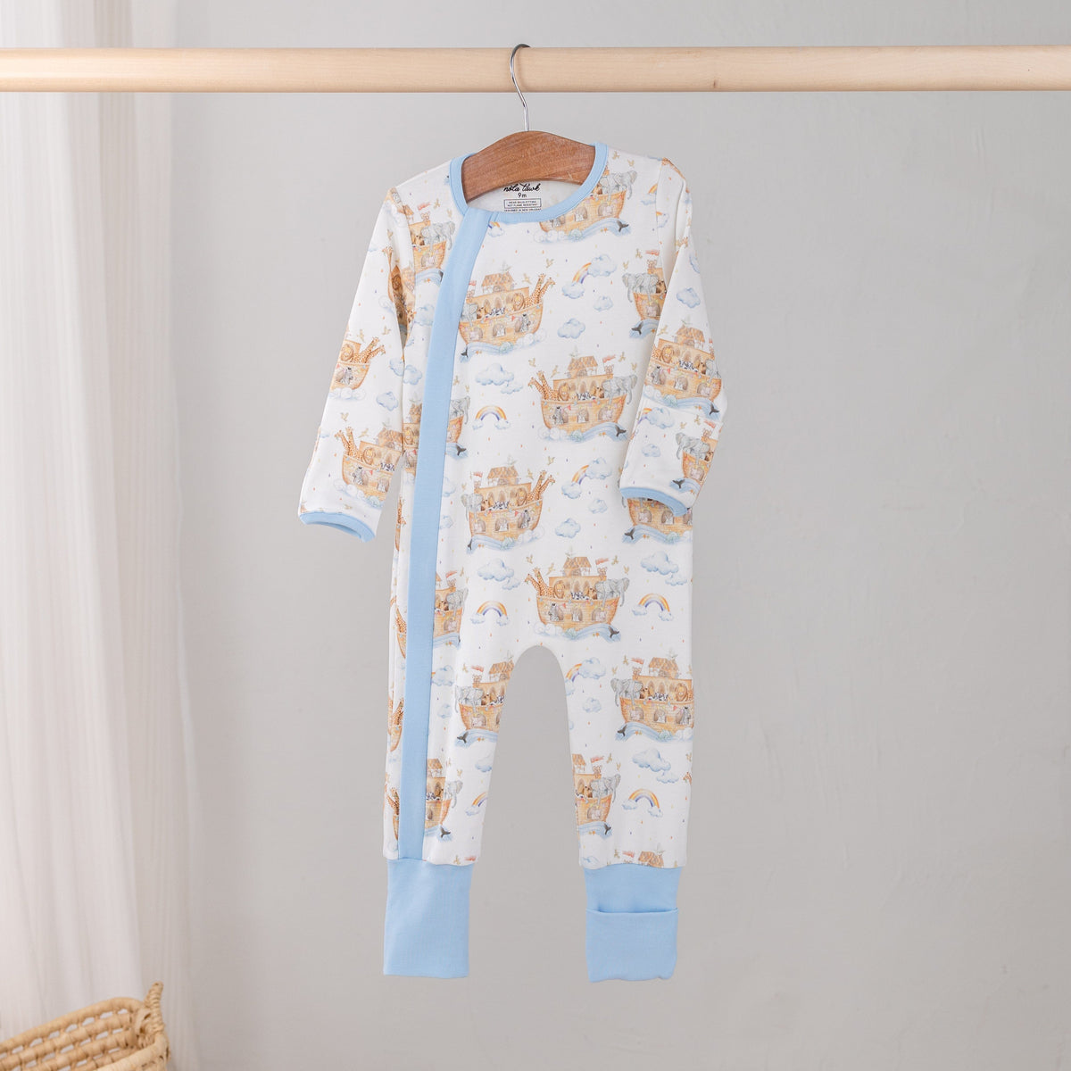 Nola Tawk All Aboard Noah's Ark Organic Cotton Kids Pajamas - Little Miss Muffin Children & Home