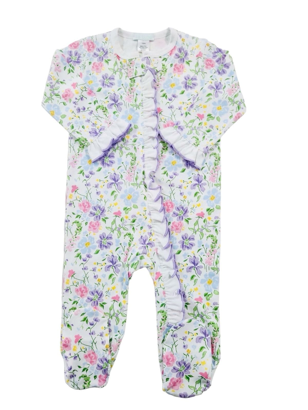 Lulu Bebe Lulu Bebe Floral Pima Footies for Girl - Little Miss Muffin Children & Home