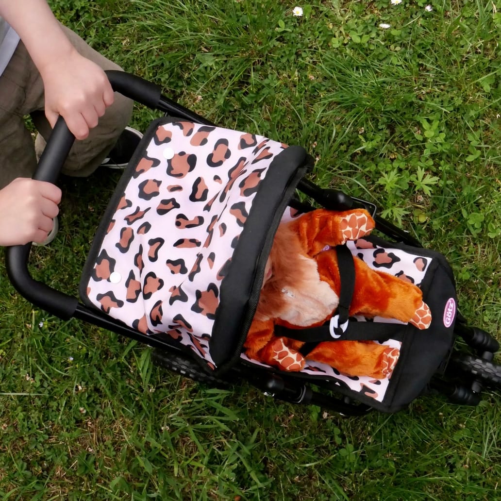 Gotz Gotz Little Tiger 3-Wheel Foldable Doll Stroller, Tiger Print - Little Miss Muffin Children & Home