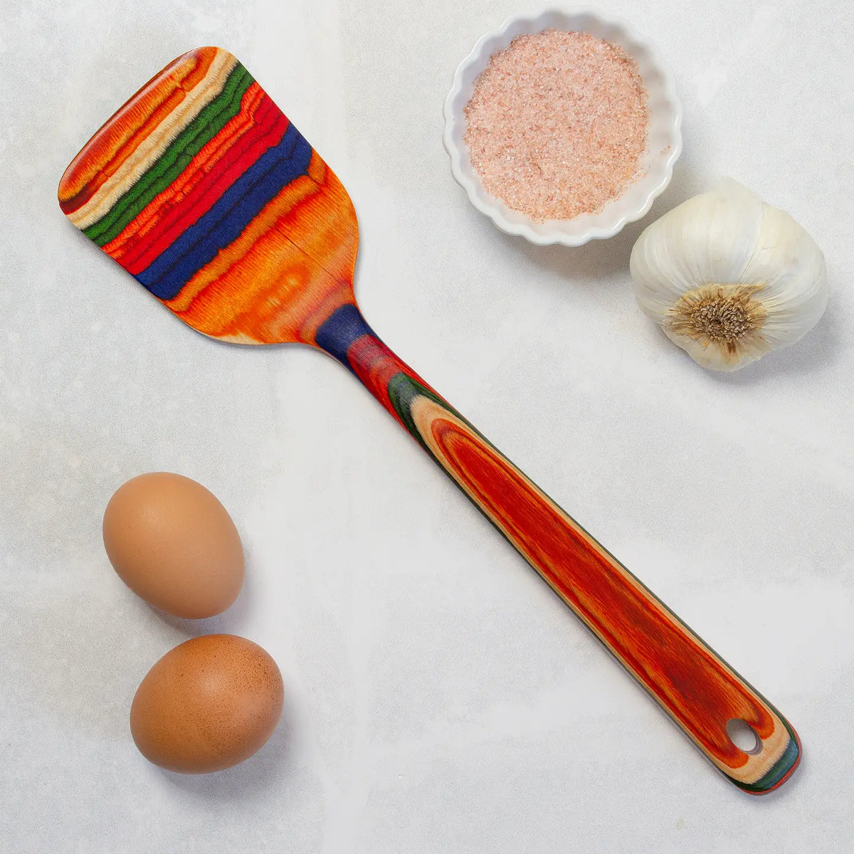 Totally Bamboo Baltique® Marrakesh Colorful Wooden Spatula, 12.5" - Little Miss Muffin Children & Home