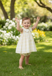 Yo Baby Butter Yellow Check Andria Collar Dress & Bloomer Set - Little Miss Muffin Children & Home