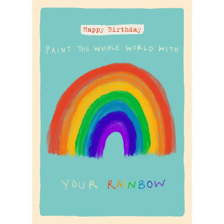Notes & Queries Inc Birthday Rainbow Greeting Card Poet and Painter - Little Miss Muffin Children & Home