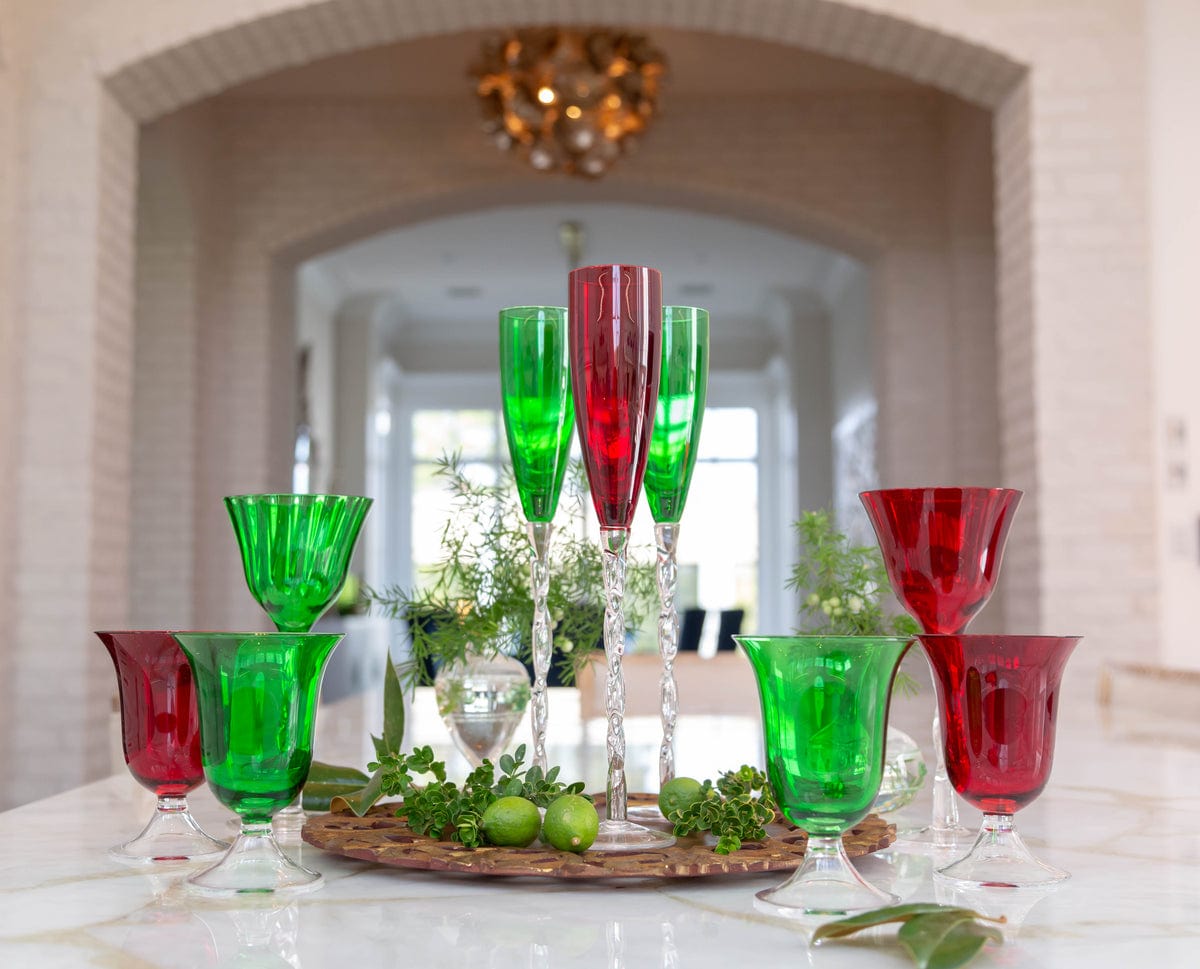 Abigail's Home Decor Abigail's Adriana Champagne Glass, Emerald Green - Little Miss Muffin Children & Home
