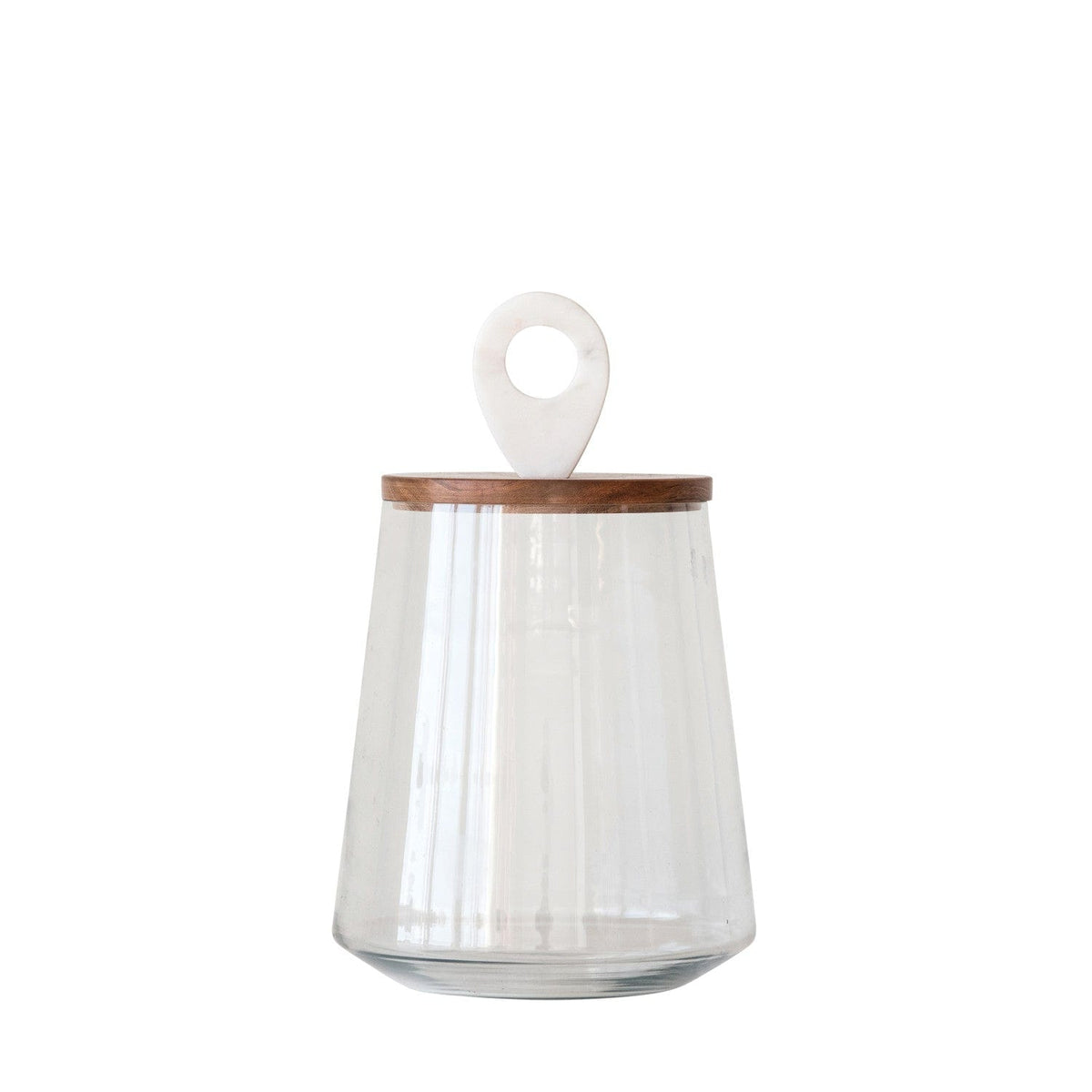 Bloomingville Glass Jar with Mango Wood and Marble Lid - Little Miss Muffin Children & Home