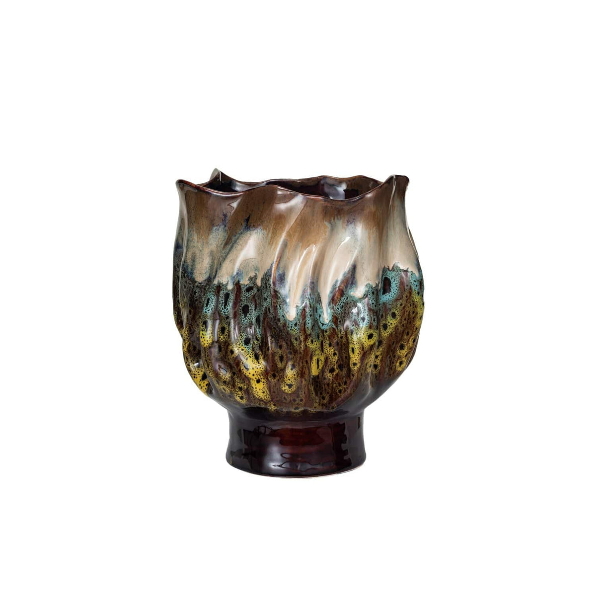 Bloomingville Stoneware Organic Shaped Planter/Vase (Each One Will Vary) - Little Miss Muffin Children & Home