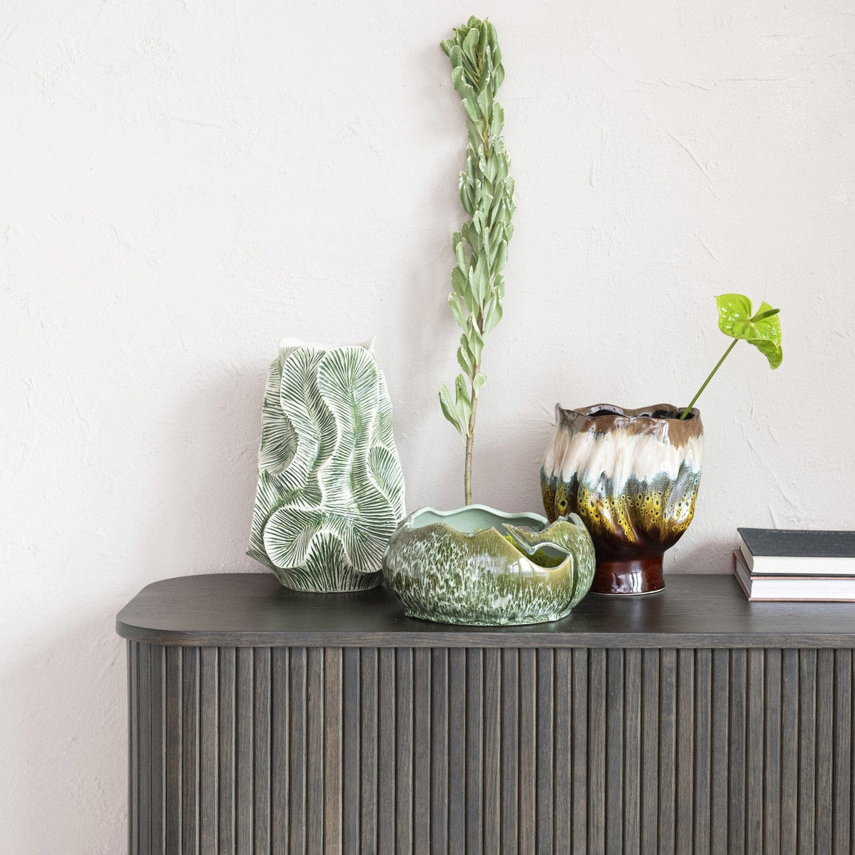 Bloomingville Stoneware Organic Shaped Planter/Vase (Each One Will Vary) - Little Miss Muffin Children & Home