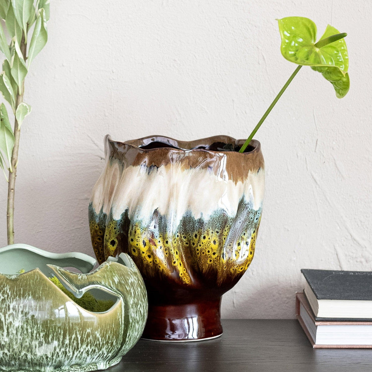 Bloomingville Stoneware Organic Shaped Planter/Vase (Each One Will Vary) - Little Miss Muffin Children & Home