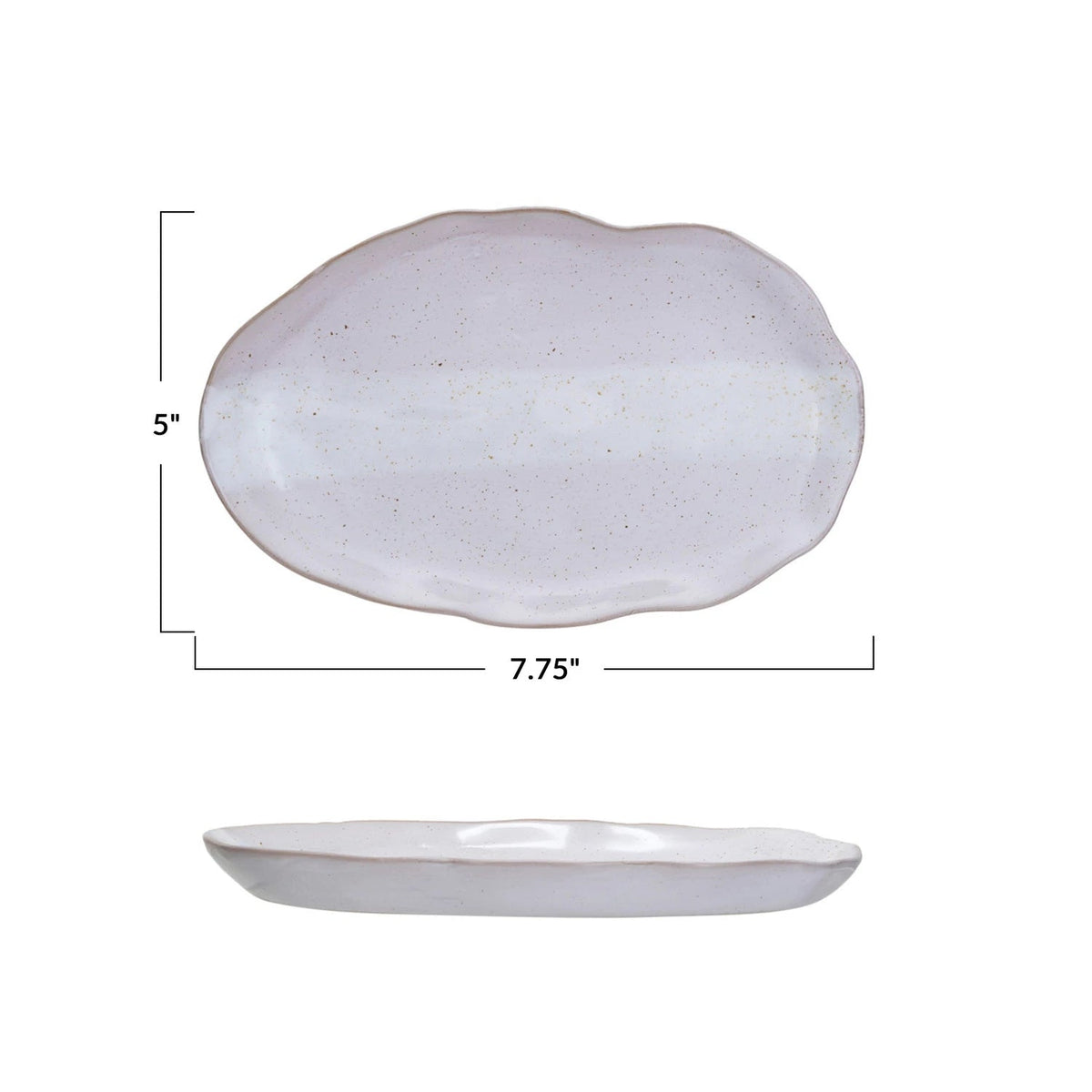 Bloomingville Bloomingville Stoneware Organic Shaped Plate - Little Miss Muffin Children & Home