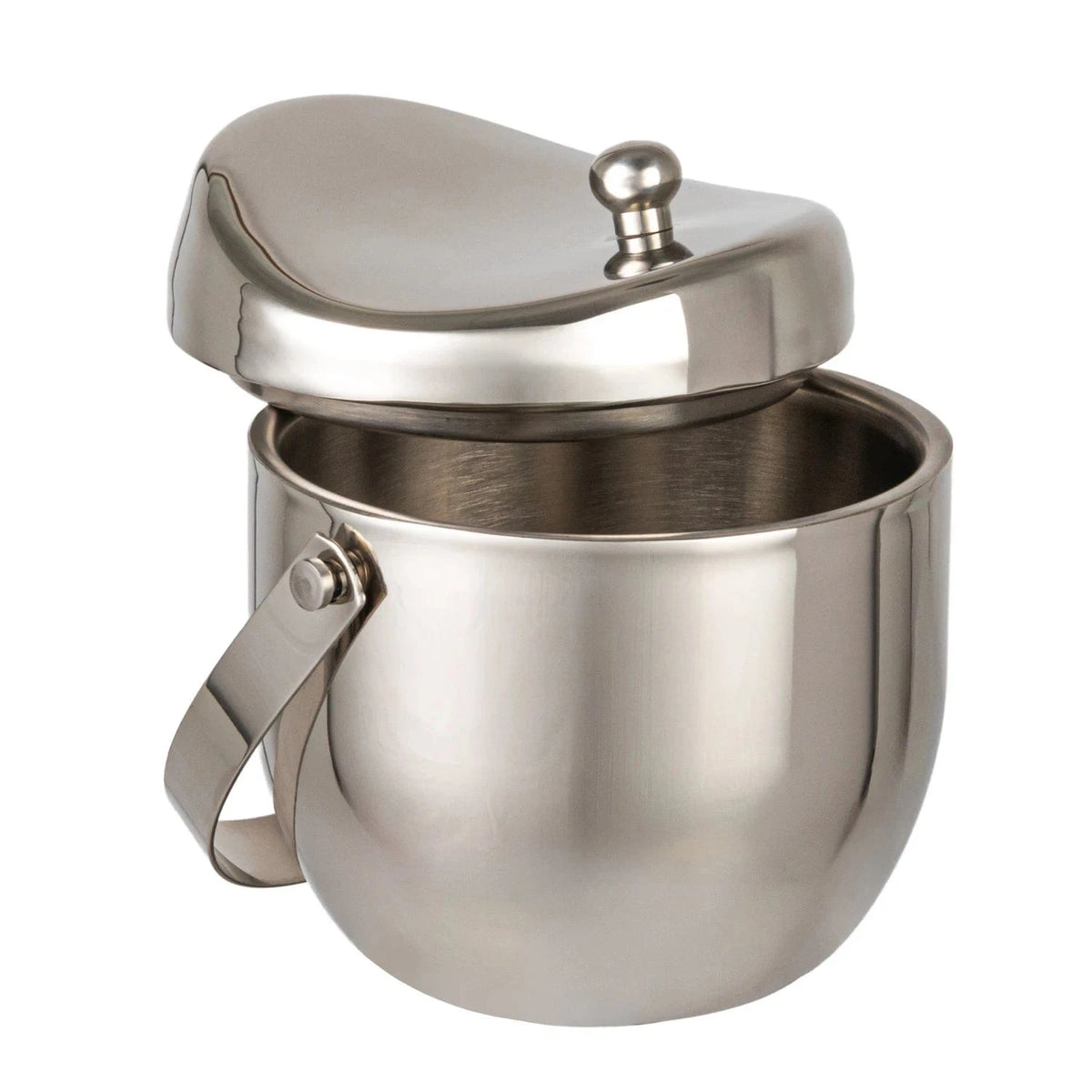 Bloomingville Stainless Steel Double-Wall Ice Bucket with Handle & Lid, 1 Quart - Little Miss Muffin Children & Home