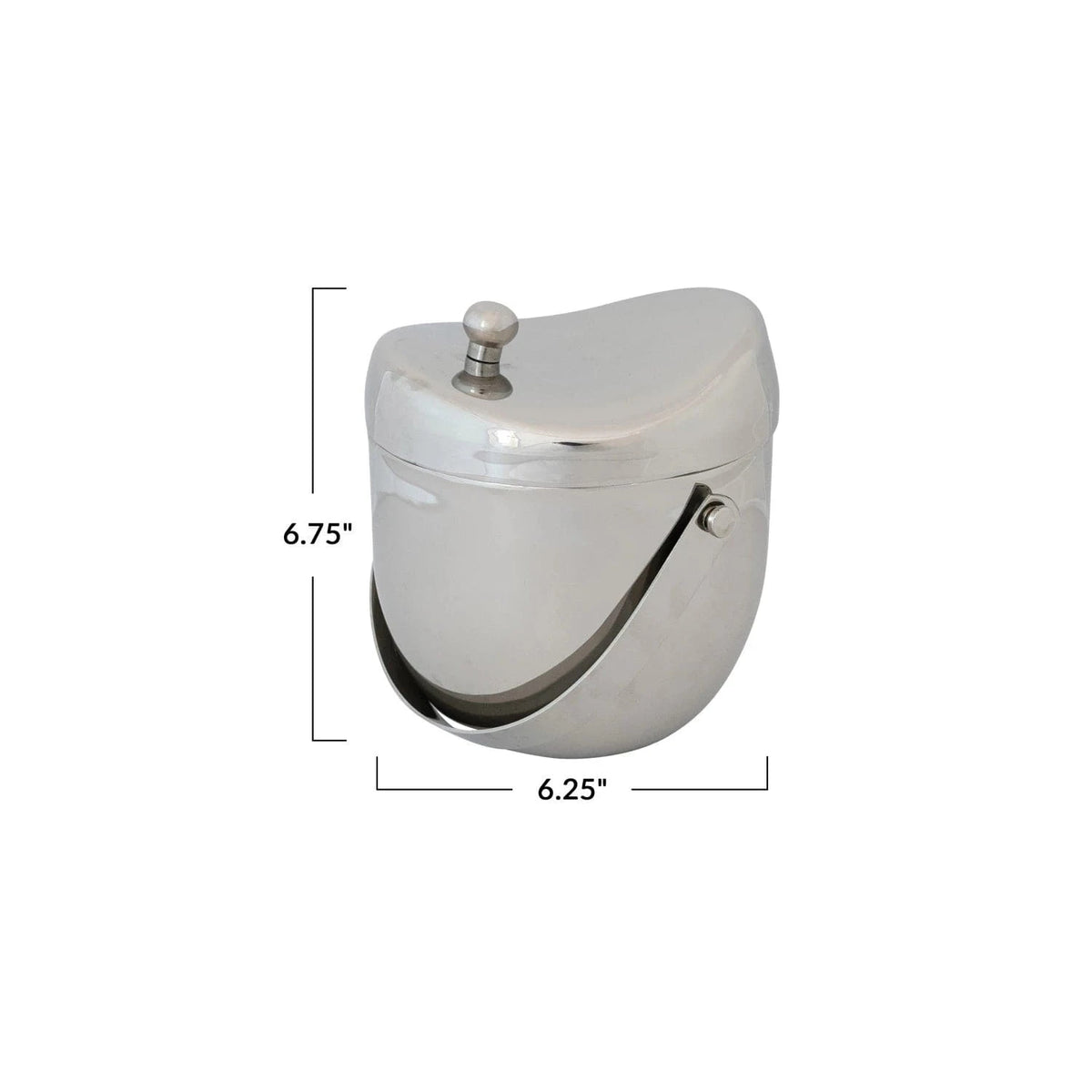 Bloomingville Stainless Steel Double-Wall Ice Bucket with Handle & Lid, 1 Quart - Little Miss Muffin Children & Home
