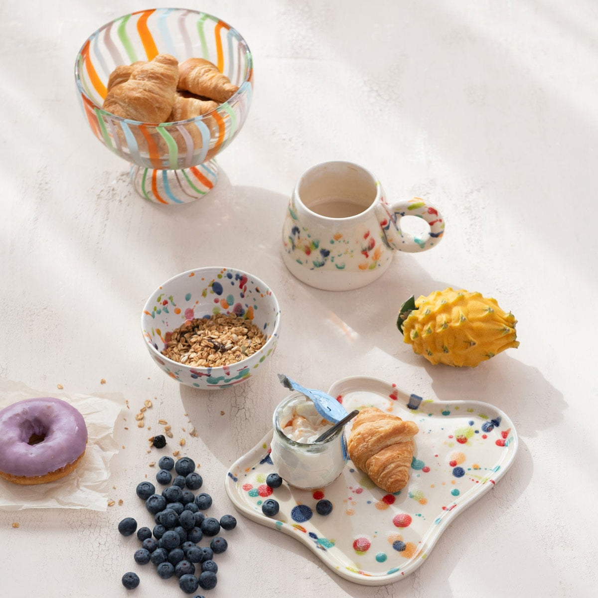 Bloomingville 16oz Handmade Stoneware Mug with Rolled Speckled Finish & Unglazed (Each One Will Vary) - Little Miss Muffin Children & Home