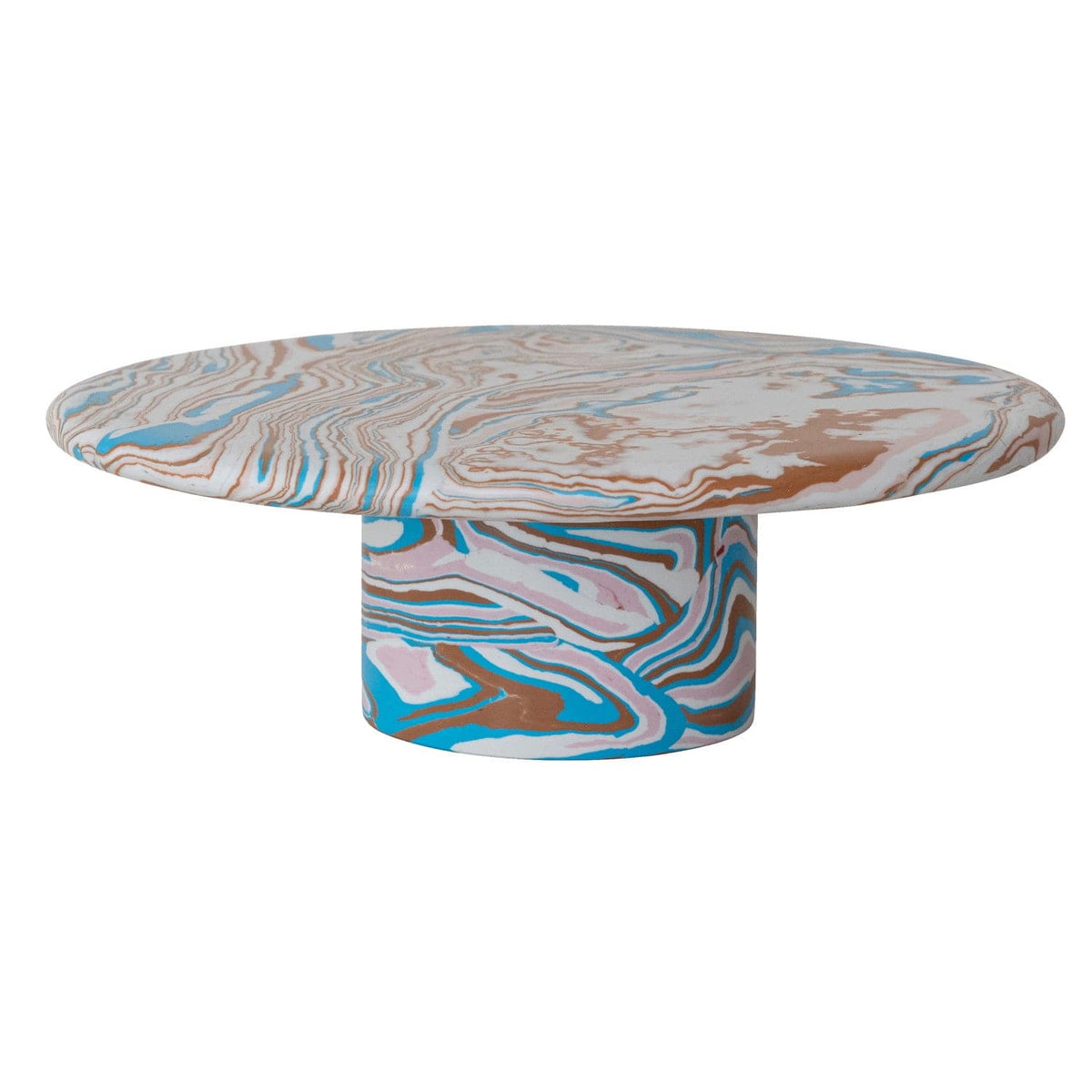 Bloomingville Oval Recycled Stone & Resin Pedestal (Each One Will Vary) - Little Miss Muffin Children & Home
