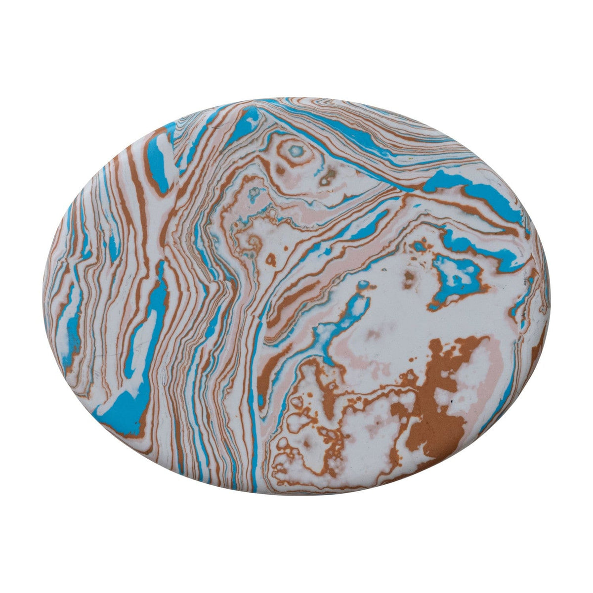 Bloomingville Oval Recycled Stone & Resin Pedestal (Each One Will Vary) - Little Miss Muffin Children & Home