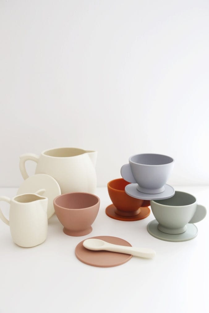 Marlowe & Co Marlowe & Co Cream Multi Mix Silicone Tea Play Set - Little Miss Muffin Children & Home