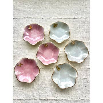 Ten Twenty Six Designs Ten Twenty Six Designs Lotus Flower Ceramic Dish with Oyster with Pearl - Little Miss Muffin Children & Home