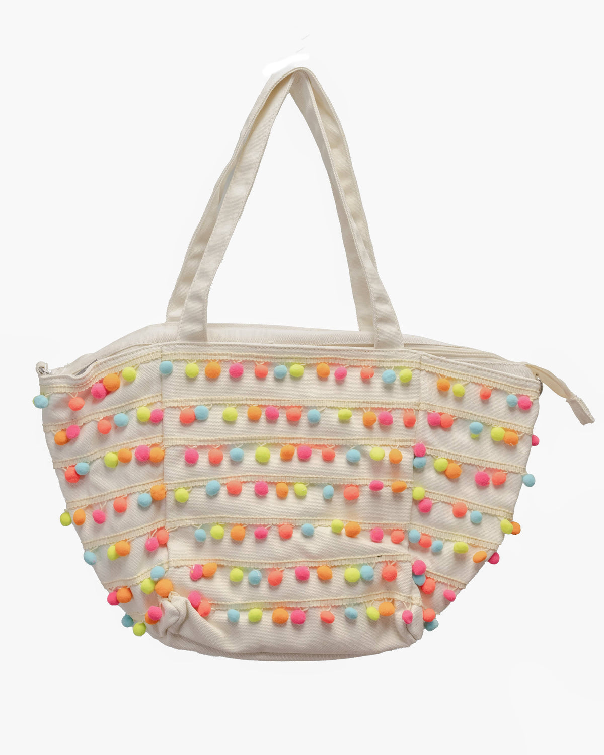 Bari Lynn Pom Pom Beach Tote, 2 Colors Available - Little Miss Muffin Children & Home