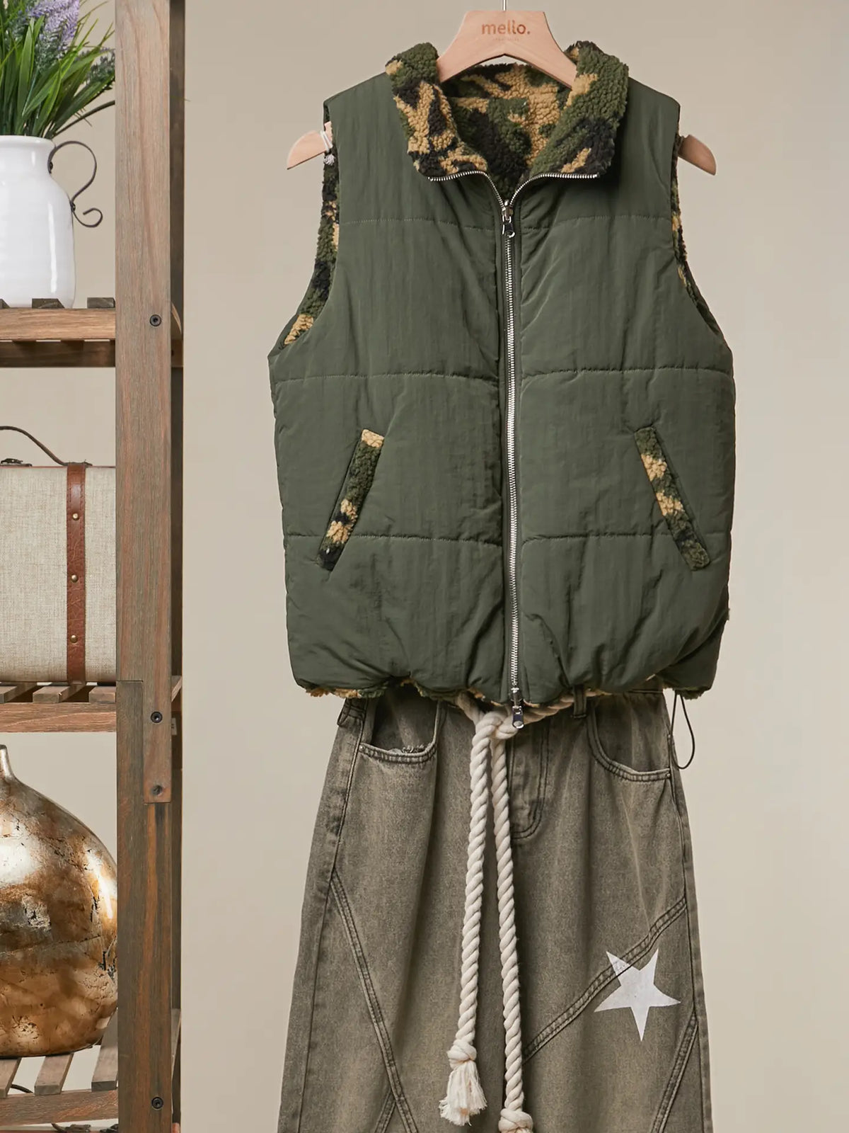 Mello. Reversible Lined Puffer Vest with Zip Front - Little Miss Muffin Children & Home