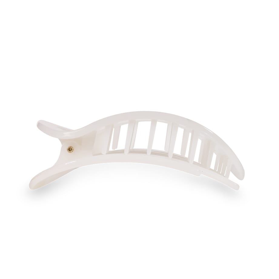 Teleties Coconut White Flat Round Hair Clip - Little Miss Muffin Children & Home