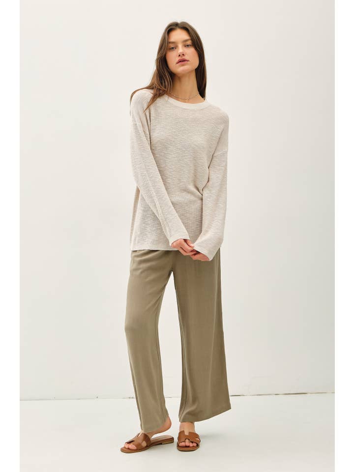 Lightweight Cotton Slub Sweater