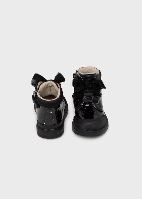girls sparkle black boots