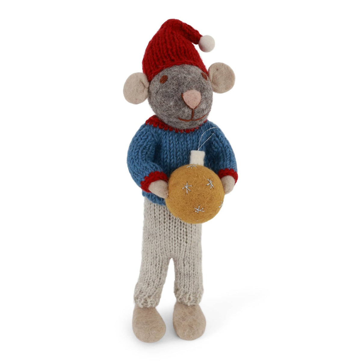 boy christmas felt mouse