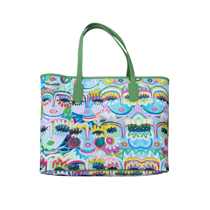 Chica Tribe art tote bag by Windy O'Connor Art, view 2