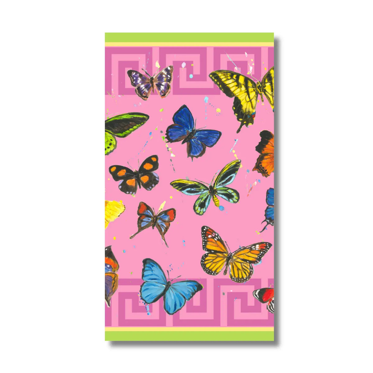 Fabuplates Butterfly Greek Key Colorful 24ct 3-ply Guest Napkins - Little Miss Muffin Children & Home