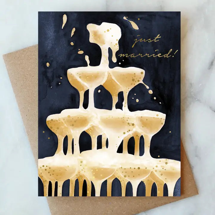 Abigail Jayne Design Wedding Bubbles Champagne Tower Wedding Card - Little Miss Muffin Children & Home