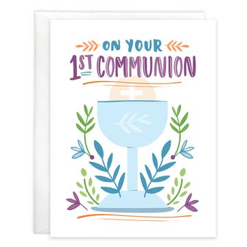 Gina B Designs Inc 1st Communion With Scripture Religious Greeting Card - Little Miss Muffin Children & Home