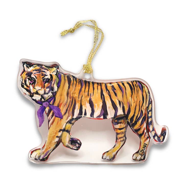 acrylic tiger christmas ornament