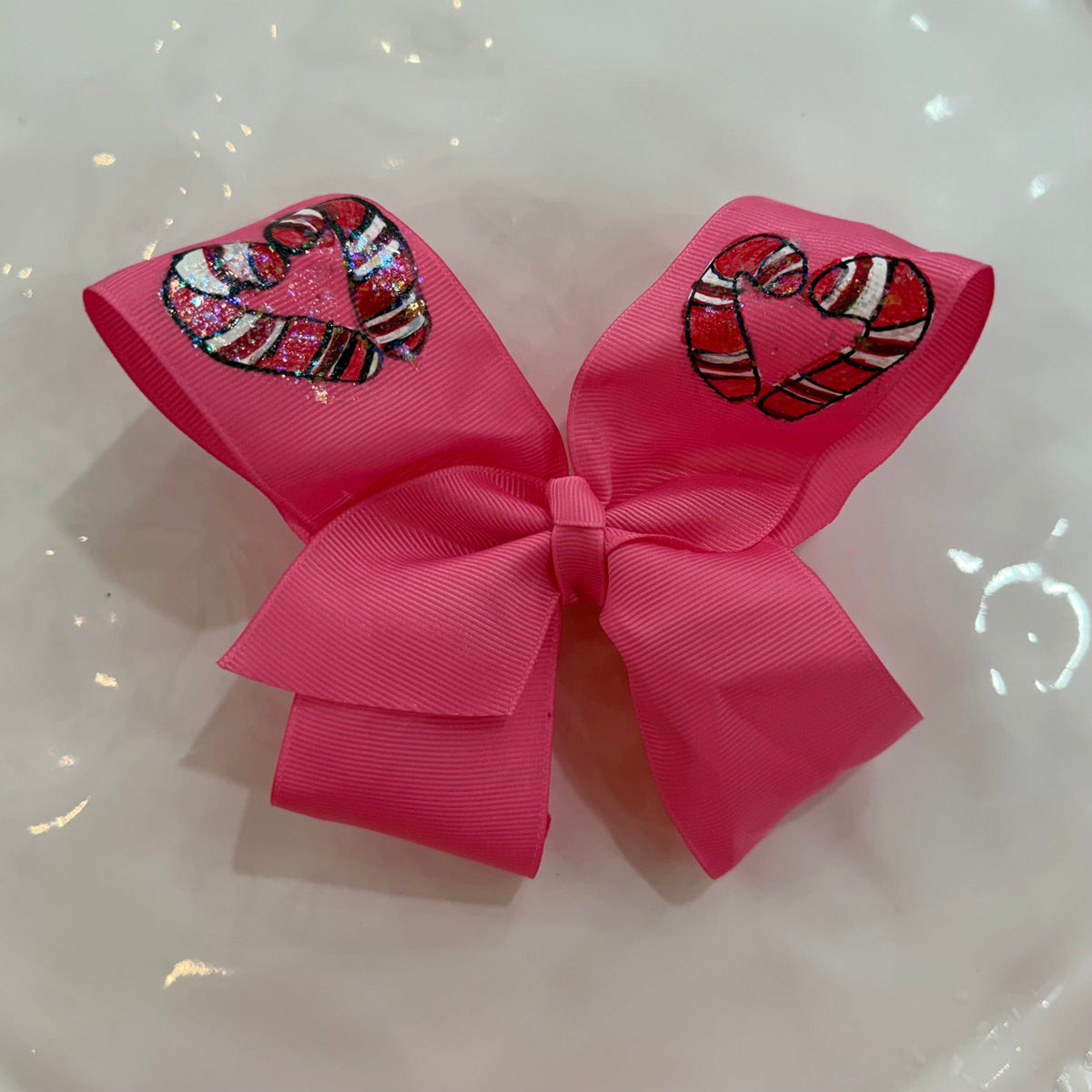 girls candy cane bow