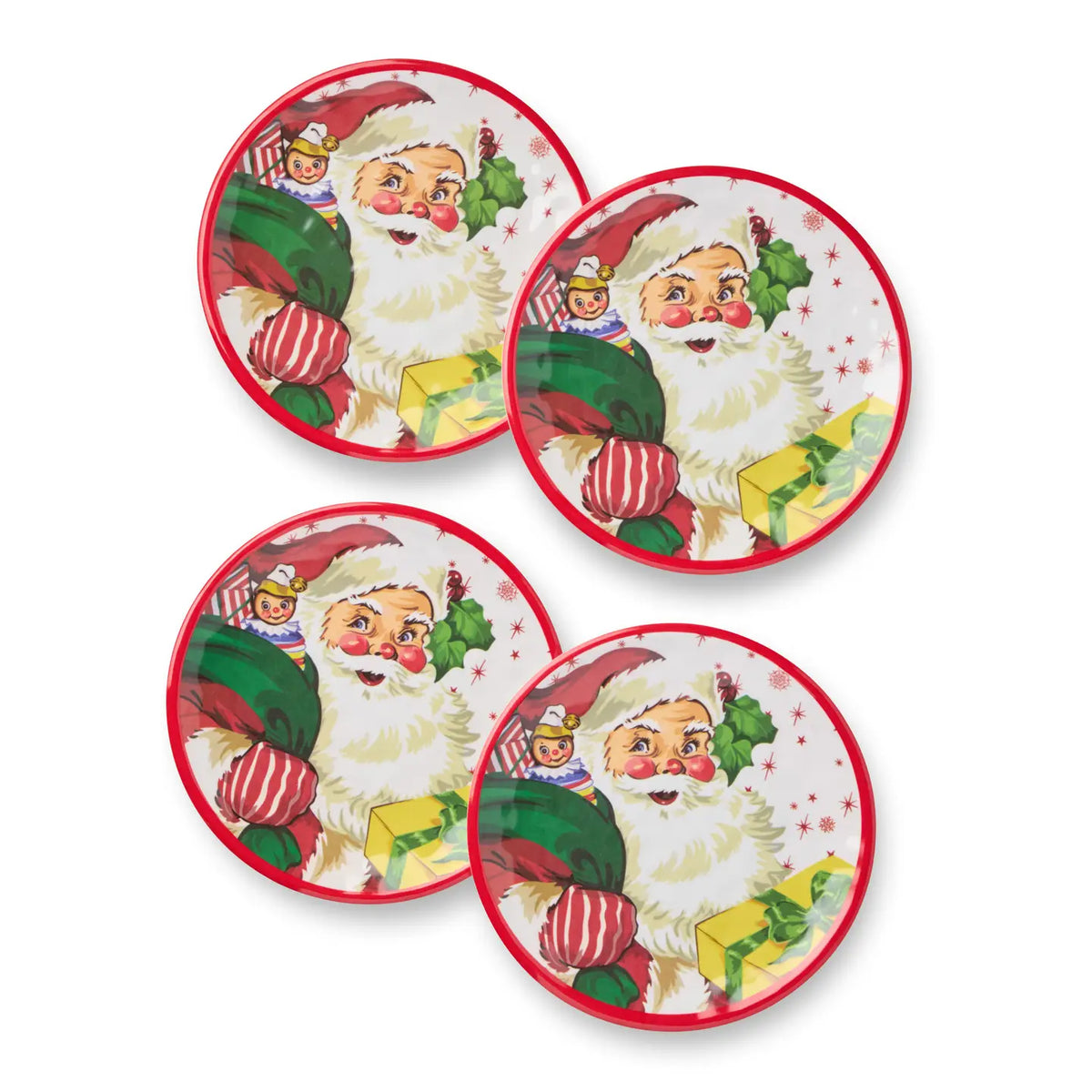 Certified International Holly Tree Set of 4 Melamine 6" Canape Plates - Little Miss Muffin Children & Home