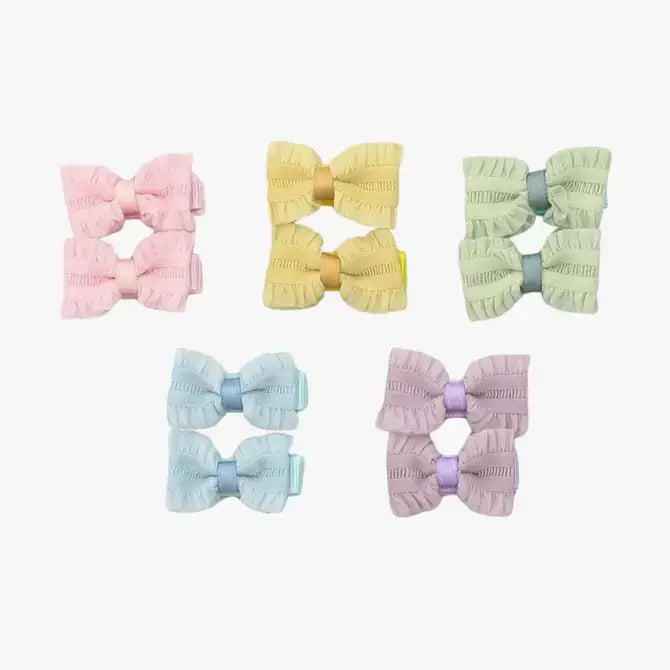 Bows Arts Ruffle Baby Bow Clip - Little Miss Muffin Children & Home