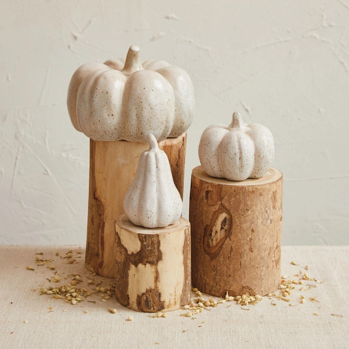 Creative Co-op Creative Co-op Stoneware Pumpkin, Reactive Glaze, 2 Styles - Little Miss Muffin Children & Home