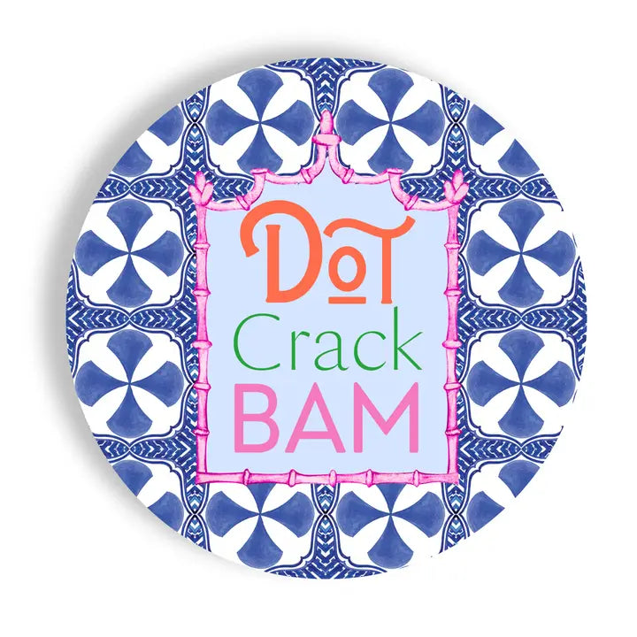 Fabuplates Mahjong Blue Tiles 24ct 7" Appetizer/Dessert Paper Plates - Little Miss Muffin Children & Home