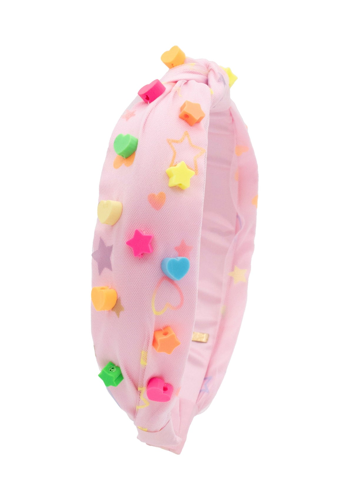 Bari Lynn Clay Hearts and Star Charms on Print Knot Headband - Little Miss Muffin Children & Home