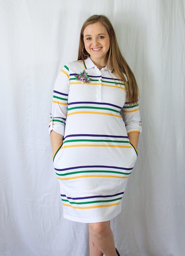 Mardi Gras Creations Mardi Gras Creations White Infinity Ladies' Dress - Little Miss Muffin Children & Home