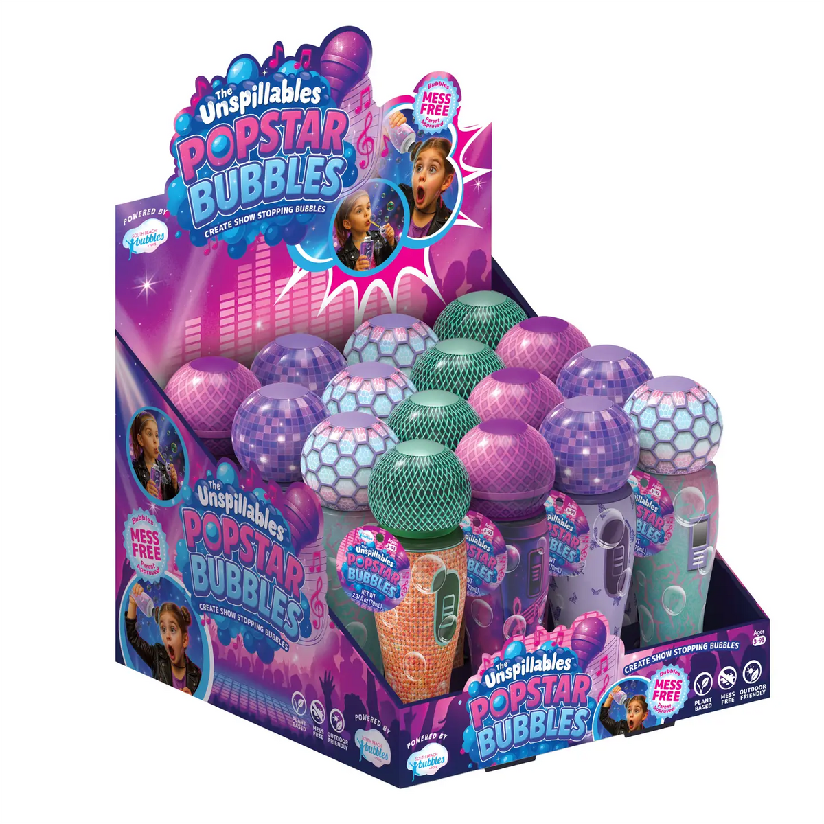 South Beach Bubbles The Unspillables Pop Star Bubbles, 4 Styles Available - Little Miss Muffin Children & Home