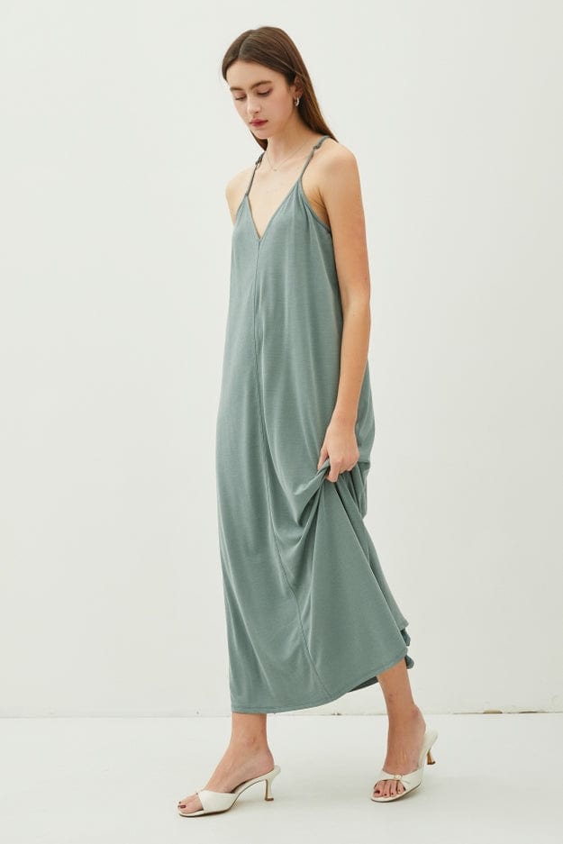 Be Cool Be Cool Modal V-Neck Racerback Adjustable Strap Maxi Dress - Little Miss Muffin Children & Home