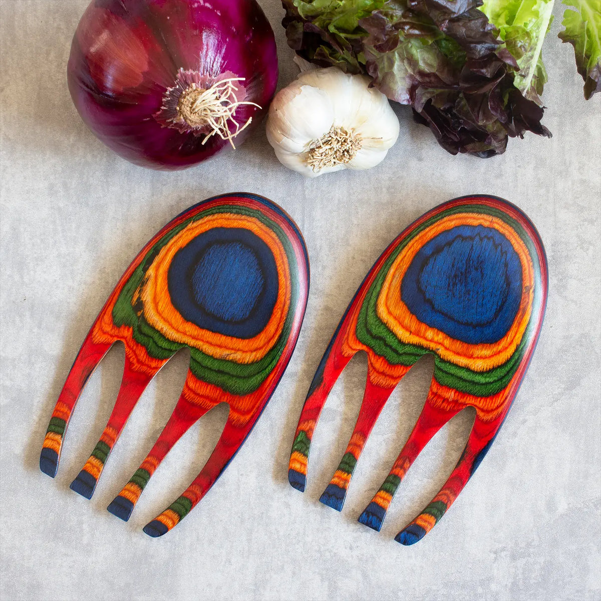 Totally Bamboo Baltique® Marrakesh Salad Hands, Salad Serving Utensils - Little Miss Muffin Children & Home