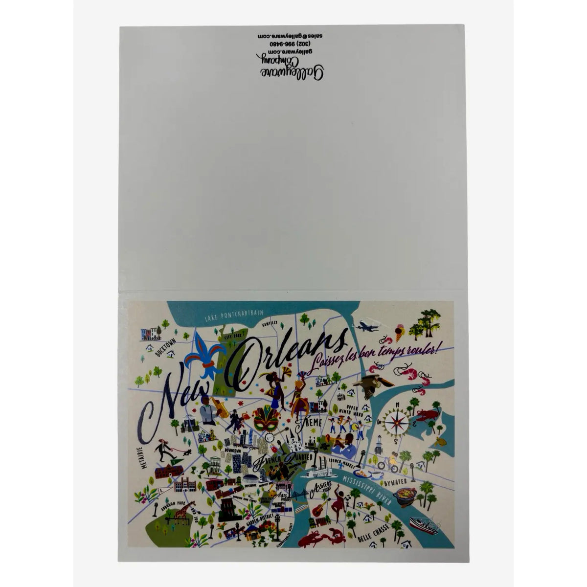 Galleyware New Orleans Note Card with Envelope - Little Miss Muffin Children & Home