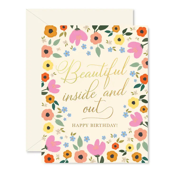 Ginger P Designs Birthday Beautiful Inside and Out Greeting Card - Little Miss Muffin Children & Home