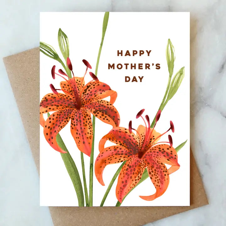 Abigail Jayne Design Tiger Lily Mother's Day Card - Little Miss Muffin Children & Home